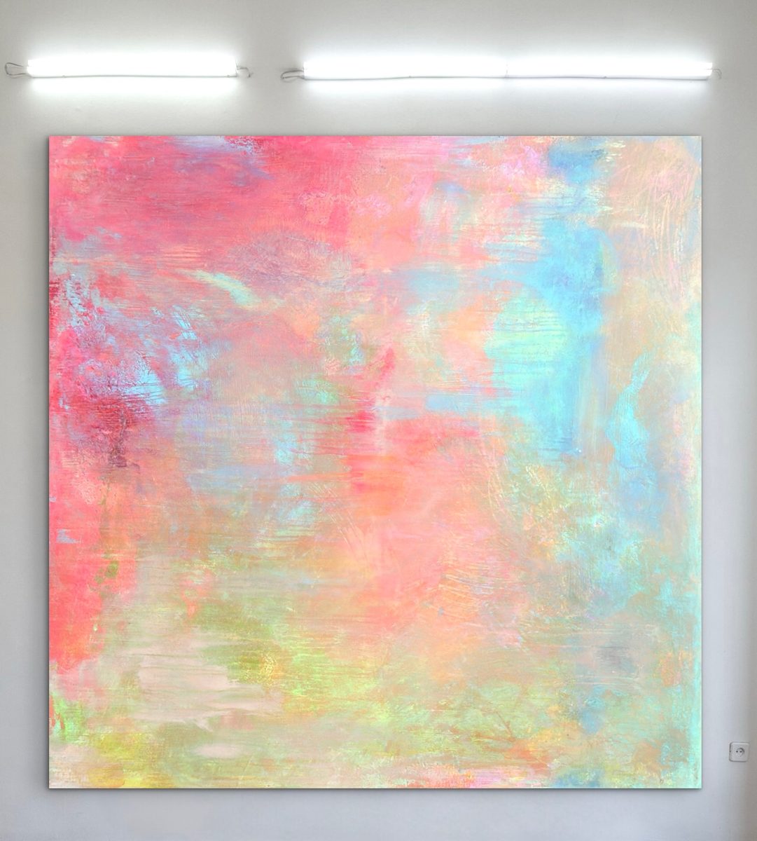 Plz Send Nudes by Clarisse Noelle — acrylic on upcycled canvas