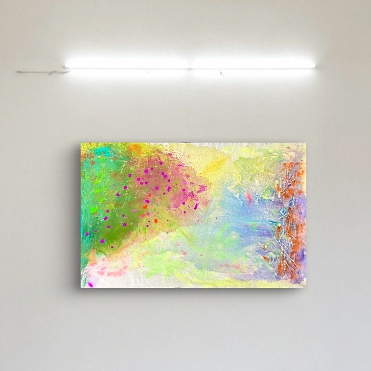 Steppin’ Razor by Clarisse Noelle — acrylic, glue + mica