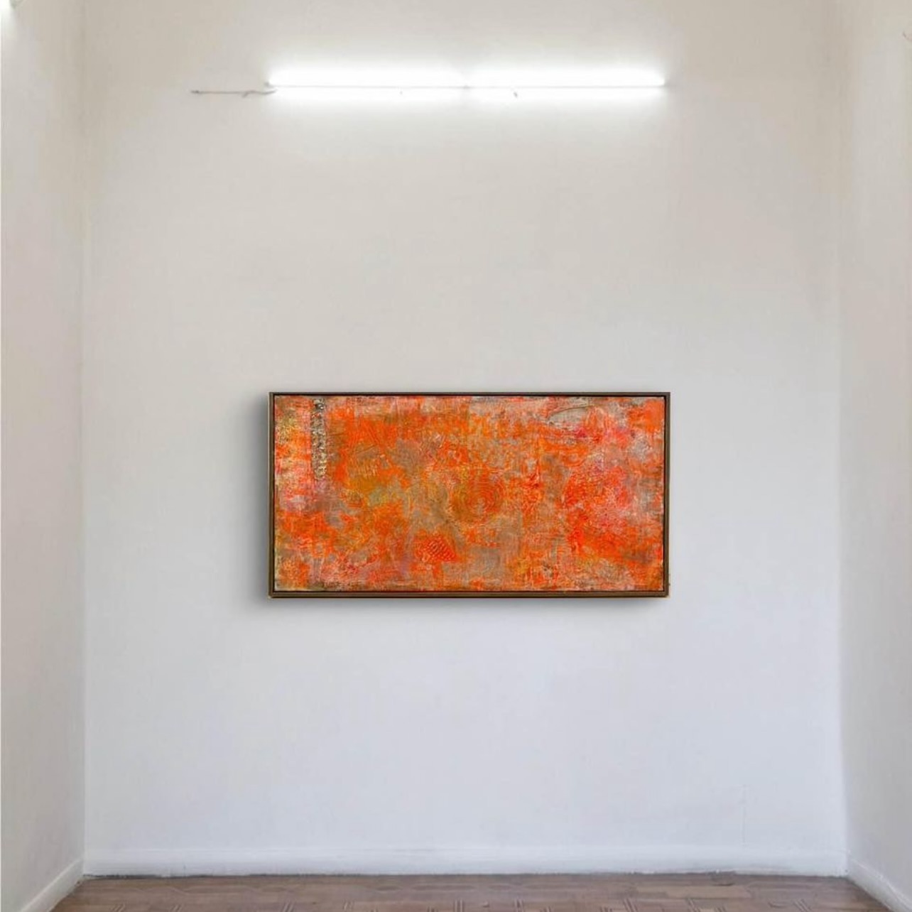 Open A colors show — Acrylic, Joint Compound + Silicone on Up-cycled canvas · 2024