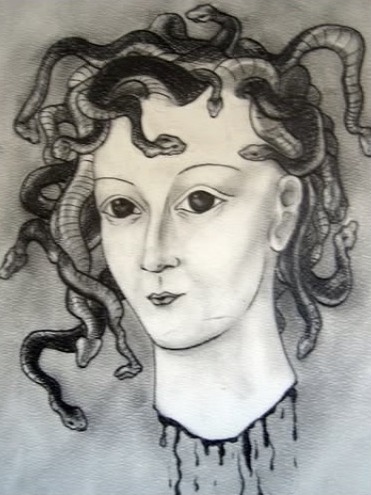 Open Medusa — Severed head drawing · Old work